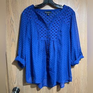 Sheer Blue Blouse